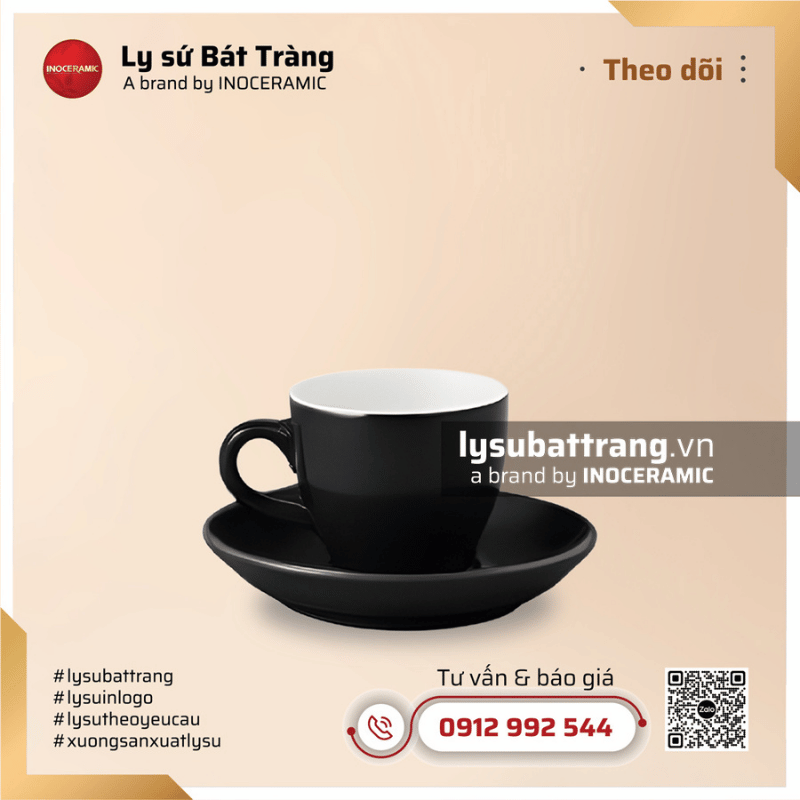 Bộ ly tách cà phê Espresso 70ml – Men màu