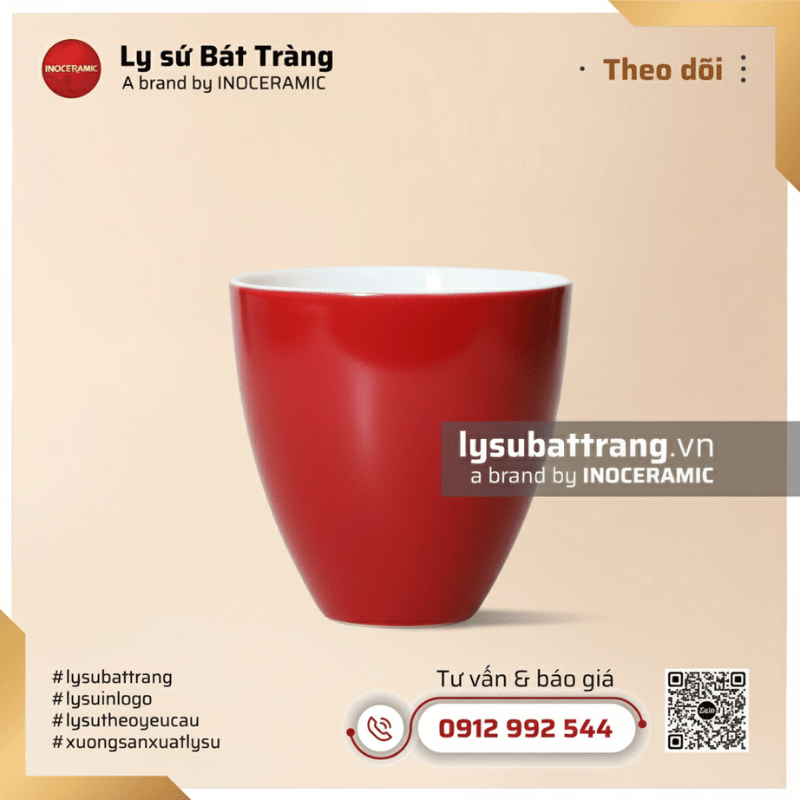 Ly bầu không quai 450ml – Men màu