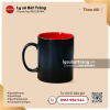 Ly sứ trụ quai C hai màu 350ml - Men màu