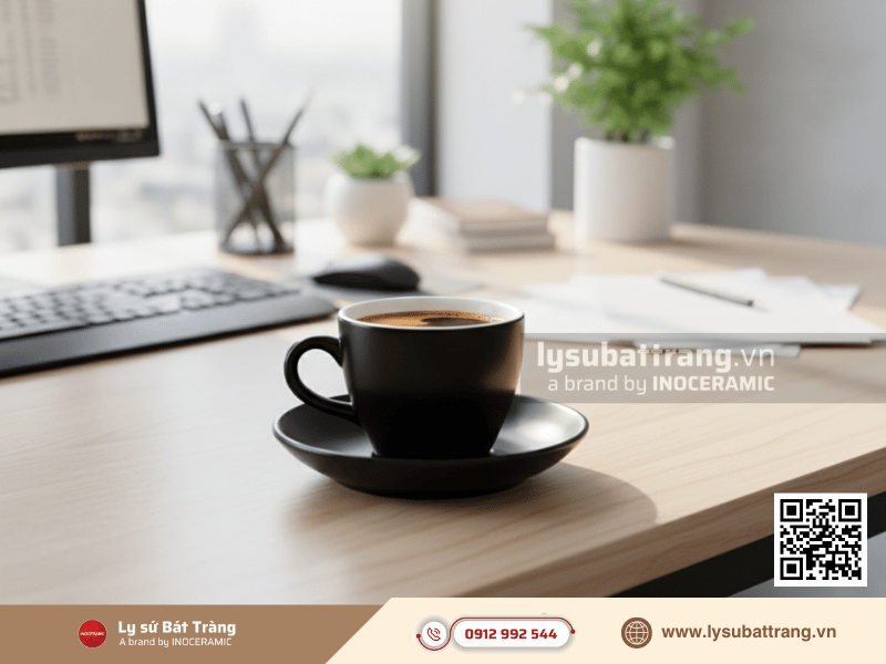 Ly tách Espresso 70ml men màu phong cách hiện đại, dùng thưởng thức cà phê nguyên chất