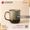 Ly sứ Nâu Gấm quai C 250ml – Men hỏa biến