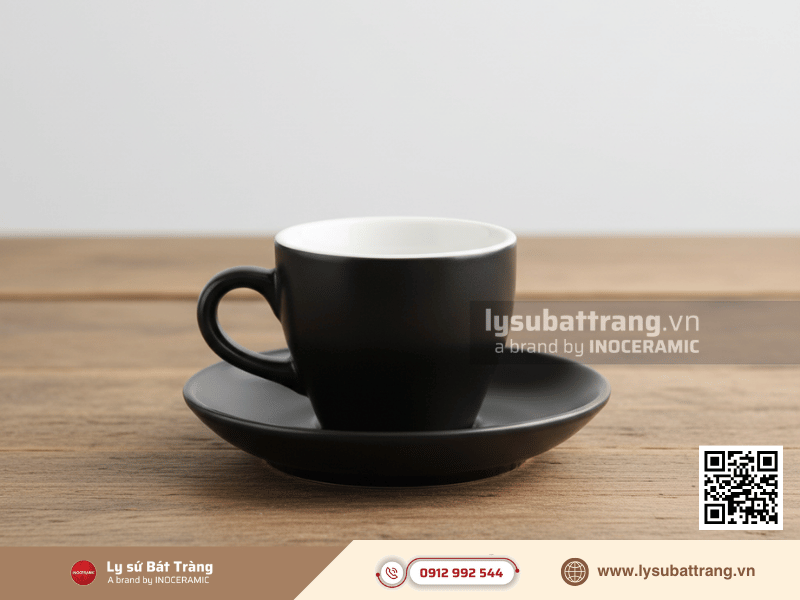 Tách cà phê Espresso sứ men màu 70ml, phù hợp quán cà phê và pha máy chuyên nghiệp