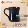 Cốc sứ eo nhỏ có quai Thạch Lam 250ml – Men hỏa biến
