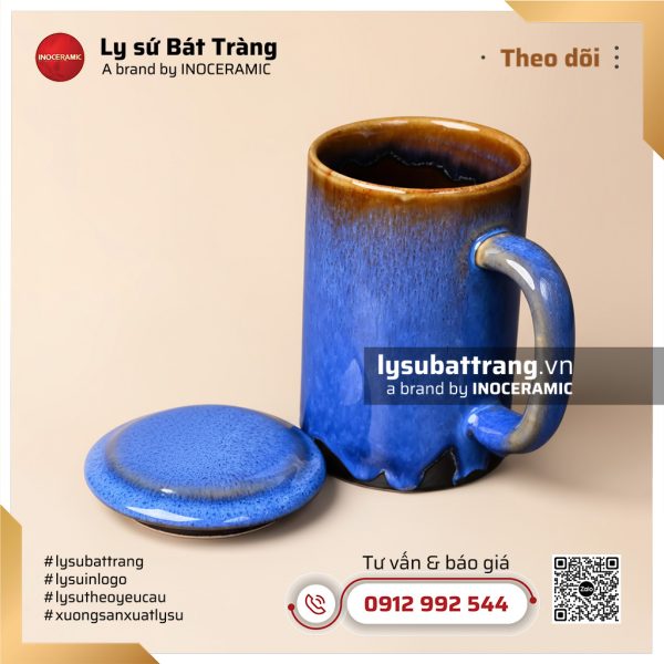 Ca lọc trà men hỏa biến Lam Thổ – Hình 2