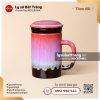 Ca sứ trà có lọc Phấn Hồng - Men hỏa biến