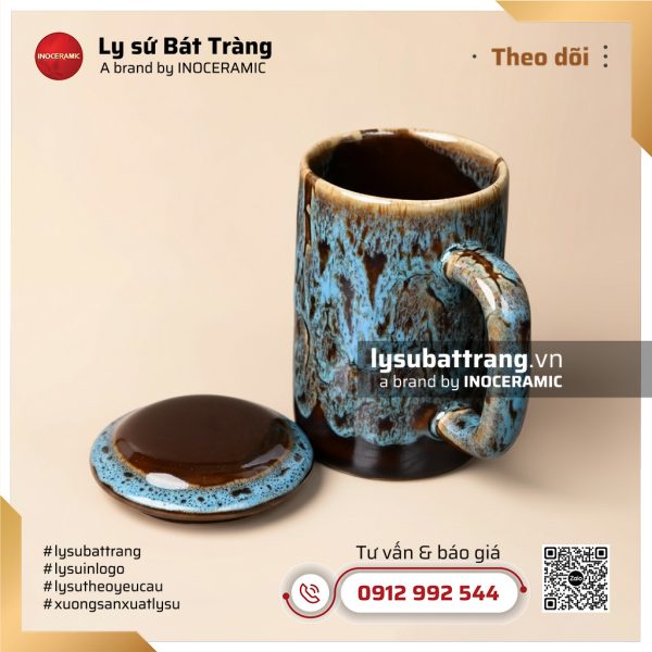 Ca lọc trà Uyên Lam men hỏa biến – Hình 2