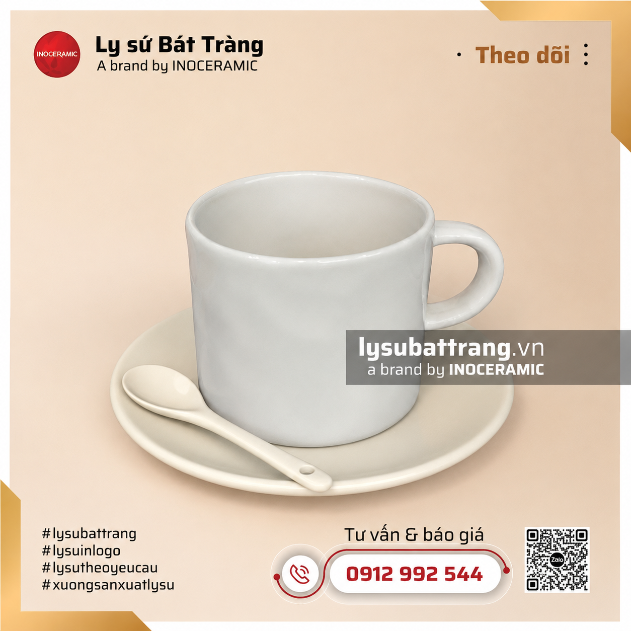 Cốc cà phê bóp méo quai C nhỏ