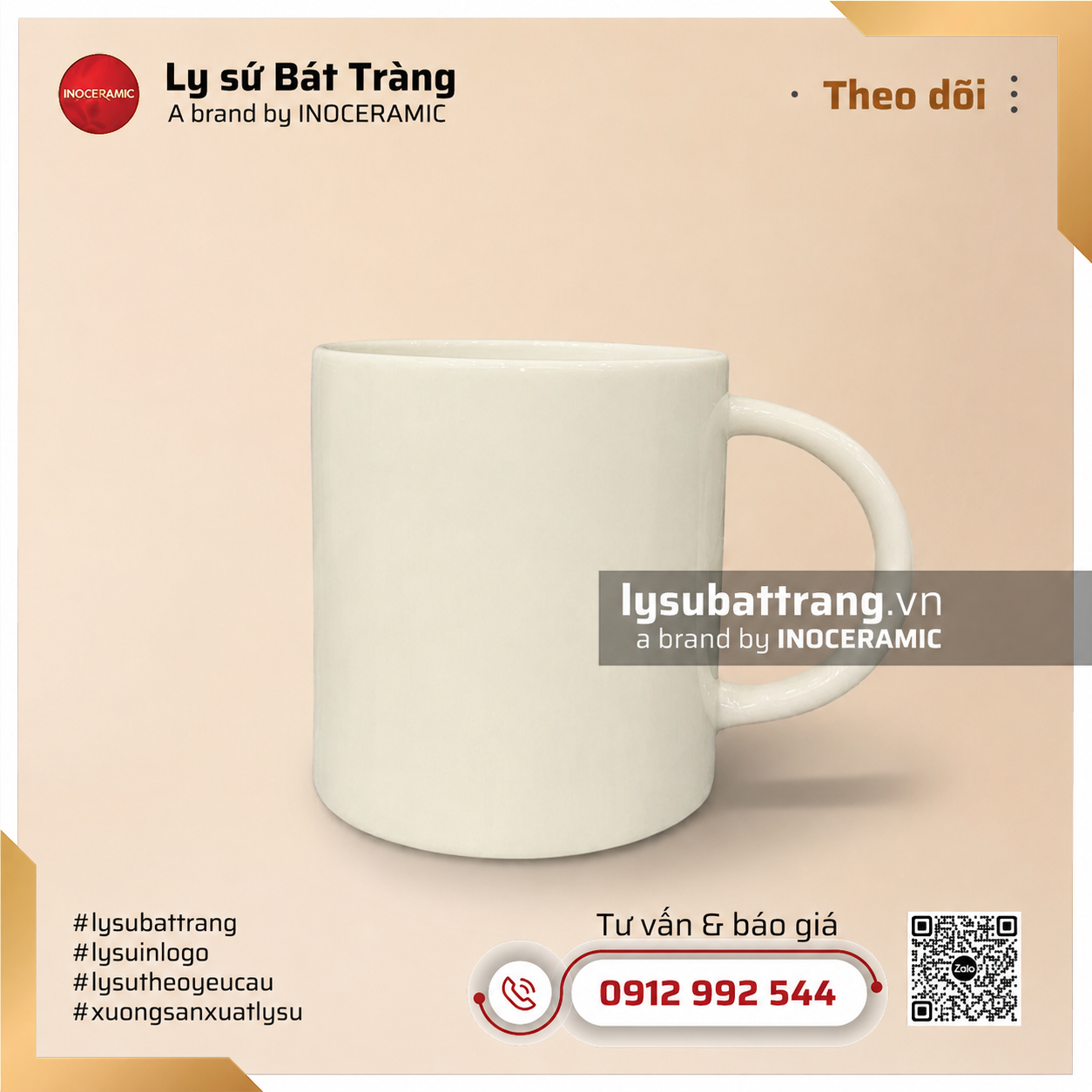 Khay cà phê sứ kẻ sọc