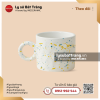 Ly lùn chấm hạt màu 320ml - Hoa văn