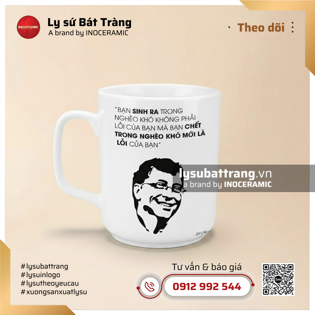 Ly sứ in hình doanh nhân thế giới với câu các nói nổi tiếng – Hình 11