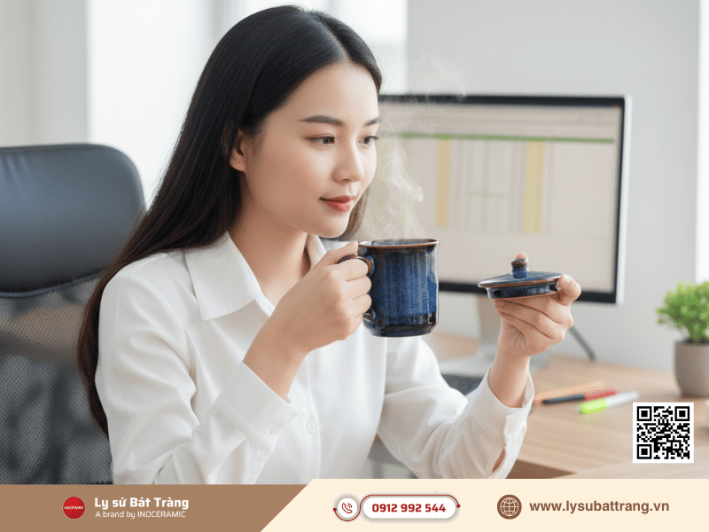 Ly sứ men hỏa biến với hiệu ứng màu sắc tự nhiên và chiều sâu men
