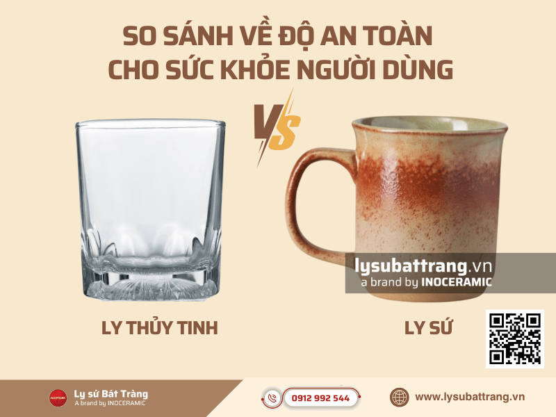 So sánh ly sứ và ly thủy tinh về độ an toàn sử dụng trong nhà hàng khách sạn