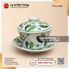 Cốc trà cung đình cỏ dại màu vẽ tay