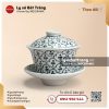 Chén khải hoa bèo vẽ tay men trắng