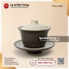 Cốc bát sâm 200ml - Men gốm nâu lòng ngà