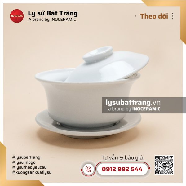 Chén khải thấp men trắng – Hình 2