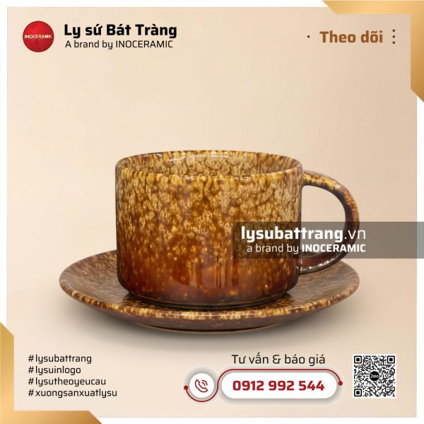 Cốc cà phê Hỏa Vũ – Men hỏa biến – Hình 2