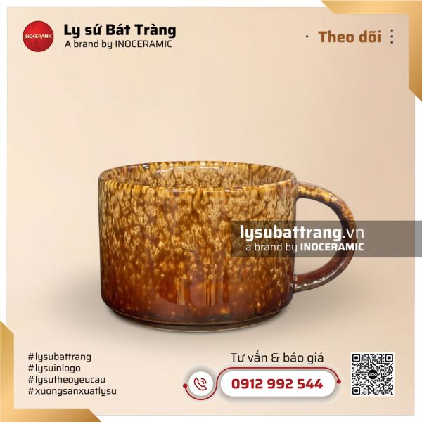 Cốc cà phê Hỏa Vũ – Men hỏa biến – Hình 3