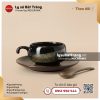 Ly coffe nâu quét - Men hỏa biến