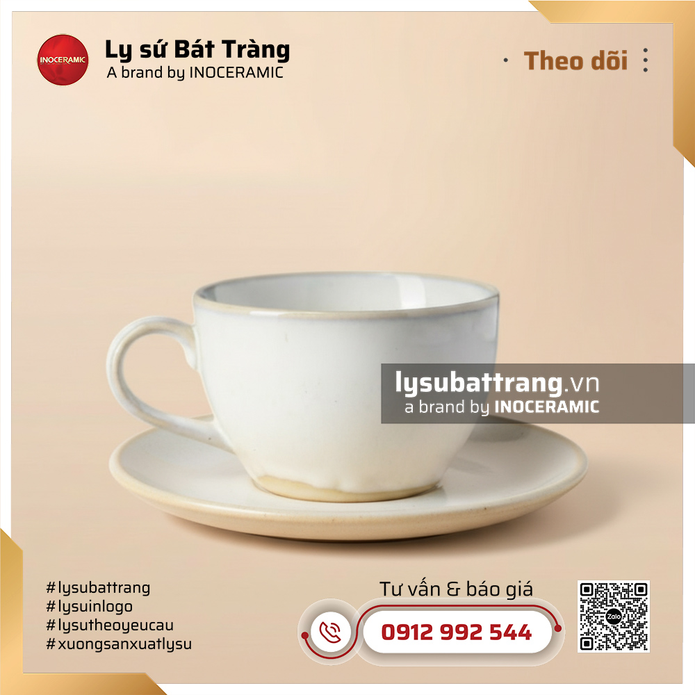 Cốc sứ capxinoo đế bệt Sương Mộc – Men hỏa biến – Hình 2