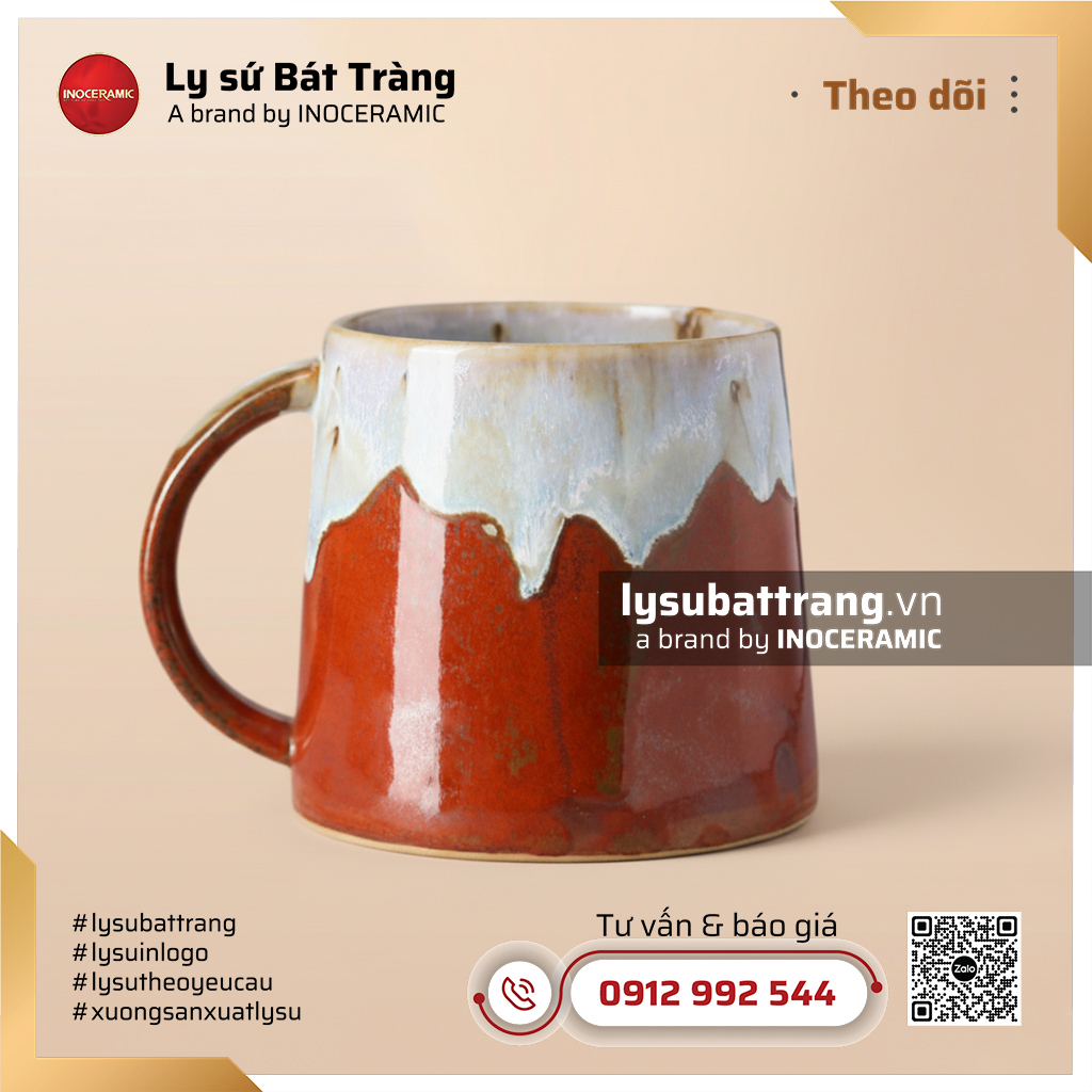 Cốc đế bệt Diệm Sơn - Men hỏa biến