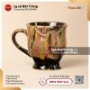 Cốc sứ eo lớn Ngũ Sắc - Men hỏa biến
