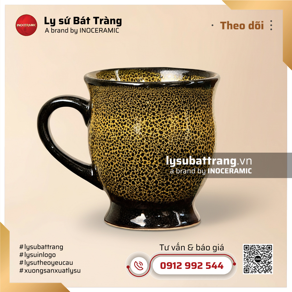 Cốc eo lớn Báo Văn - Men hỏa biến