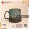 Cốc hiện đại cao quai vuông rêu - Men hỏa biến