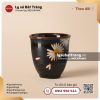 Cốc miệng loe không quai Hoa Nâu - Men hỏa biến