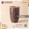 Cốc sứ miệng loe không quai kết tinh nâu - Men hỏa biến