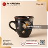Cốc miệng loe quai tim Hoa Nâu - Men hỏa biến