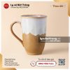 Cốc sứ miệng loe quai tim Hồng Vân - Men hỏa biến
