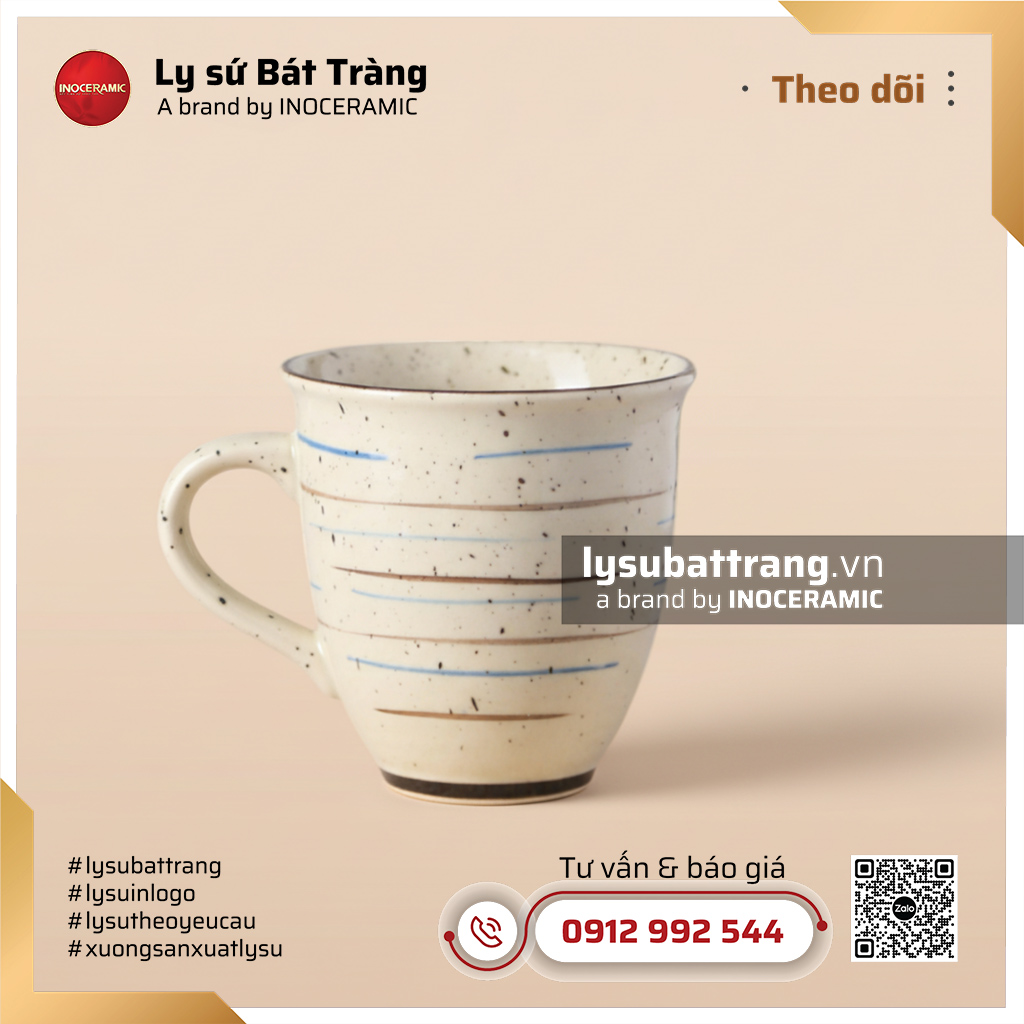Cốc miệng loe quai tim Mộc Lam – Men hỏa biến – Hình 3