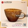 Cốc vành nón miệng dẹp Hỏa Vũ - Men hỏa biến