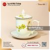 Ly nắp ngọn lửa vẽ mai vàng - Hoa văn