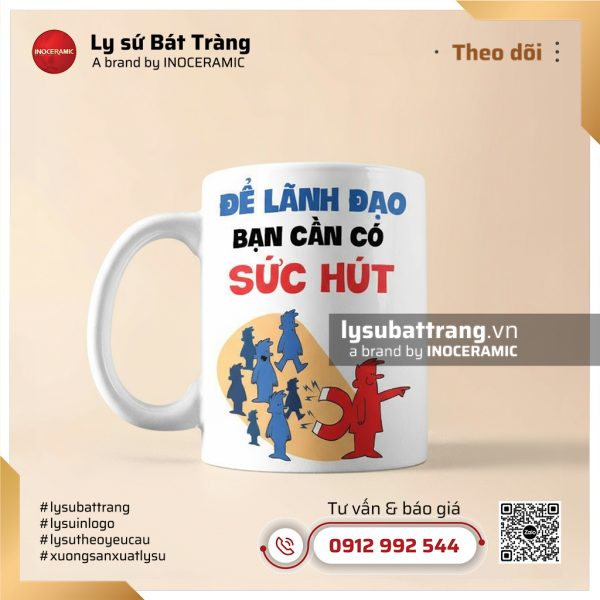 Ly sứ in khẩu hiệu tích cực văn phòng – Hình 2