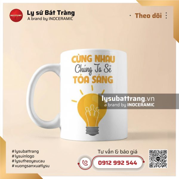 Ly sứ in khẩu hiệu tích cực văn phòng – Hình 4