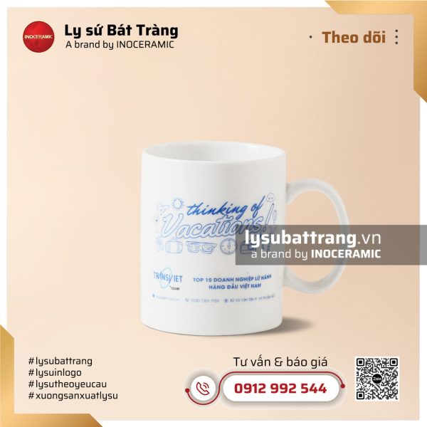 Ly sứ logo Transviet – Travel – in logo transviet travel 1