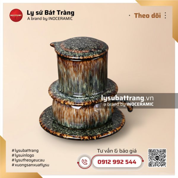 Bộ phin pha cafê men hỏa biến Vân Mộc – Hình 2