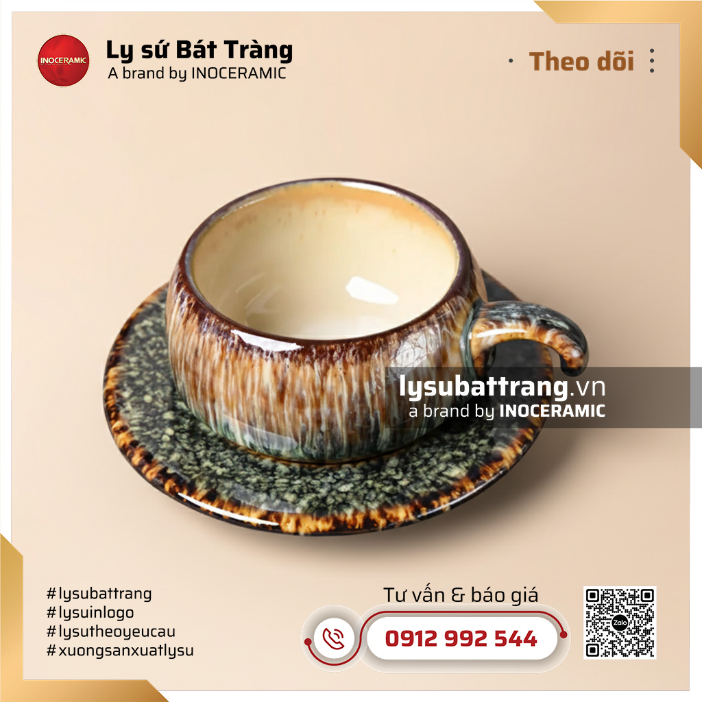 Bộ phin pha cafê men hỏa biến Vân Mộc – Hình 5