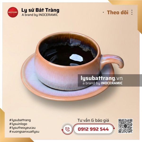 Bộ phin cà phê Phấn Ngọc men hỏa biến chảy – Hình 7