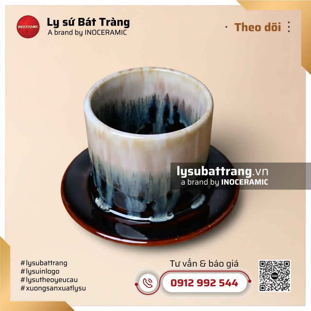 Bộ phin pha cà phê Sương Lam men hỏa biến chảy – Hình 6