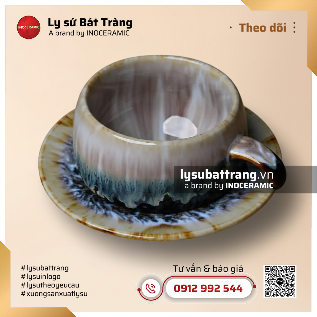 Bộ phin pha cà phê Sương Lam men hỏa biến chảy – Hình 7