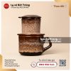 Bộ cốc cafe quai vuông men hỏa biến Mộc Nâu
