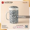 Ca lọc trà hoa cúc họa mi vẽ tay