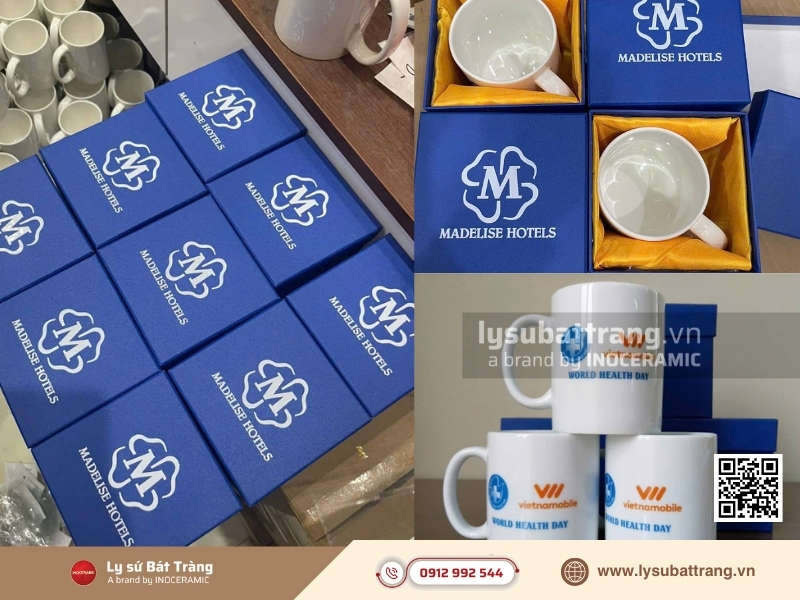 Ly sứ quà tặng Bát Tràng in logo