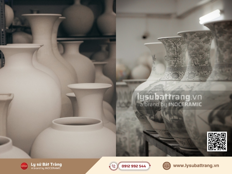 Gốm Bát Tràng nổi tiếng với độ bền cao, nét vẽ tinh xảo và men gốm độc đáo, bao gồm gốm gia dụng, gốm thờ cúng, gốm trang trí và gốm nghệ thuật.