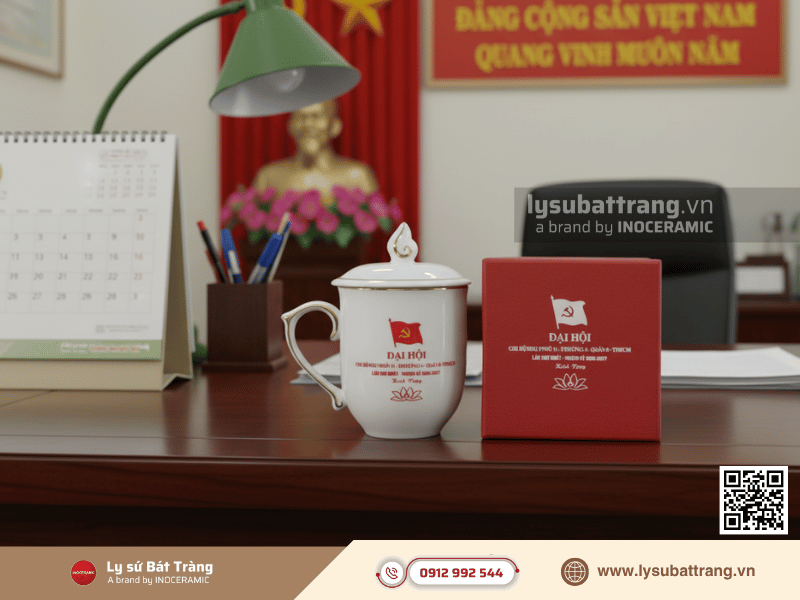 Ly sứ Bát Tràng quà tặng Đại hội Đảng nhiệm kỳ 2025 - 2030 có tính ứng dụng cao