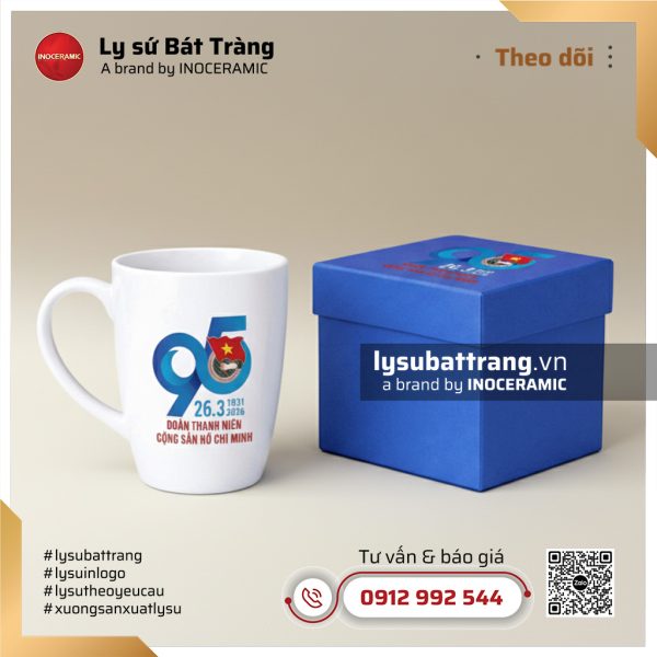 Ly sứ logo 95 năm Đoàn Thanh niên