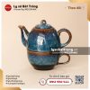 Ấm trà độc ẩm men lam hỏa biến